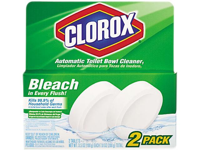 Clorox 00946 Toilet Bowl Cleaner w/Bleach, 3.5 oz Tablet, 2/Pack ...