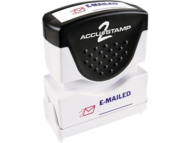 Accustamp2 035541 Accustamp2 Shutter Stamp with Microban, Red/Blue, EMAILED, 1 5/8 x 1/2