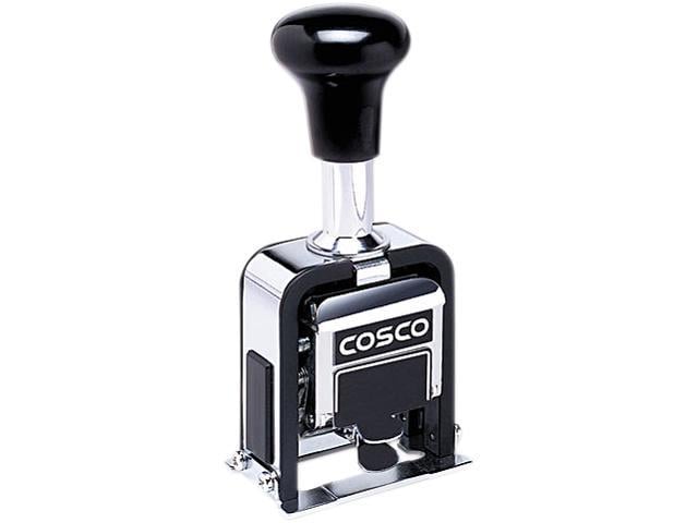 COSCO 026138 2000 PLUS Automatic Numbering Machine, 8 wheels, Self-Inking, Black 3/4 x 1/4