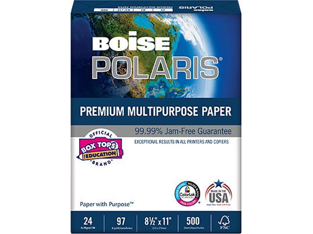 Boise POL-2411 POLARIS Copy Paper, 8 1/2 x 11, 24lb White, 5,000 Sheets/Carton