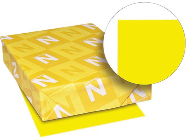 Wausau Paper 22533 Multipurpose Colored Paper, 24lb, 11 x 17, Solar Yellow, 500 Sheets/Ream