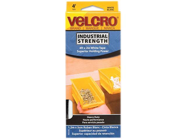 Photo 1 of Velcro Industrial Strength Hook and Loop Fastener Tape Roll, 2" x 4 ft. Roll, White