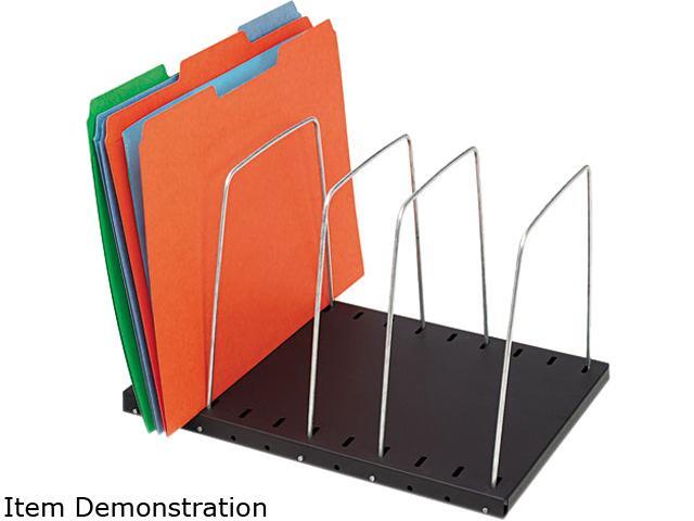 Wire Desktop Organizer Four Sections 9 3 4 X 8 1 2 7 Black Silver Newegg Com