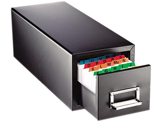 STEELMASTER by MMF Industries 263F4616SBLA Drawer Card Cabinet Holds 1,500 4 x 6 cards, 8 7/8 x 18 1/8 x 8