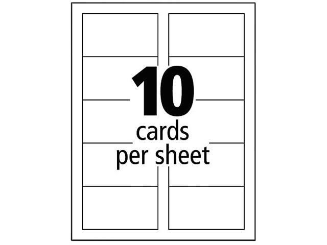Avery 8859 Two Sided Printable Clean Edge Business Cards Glossy White 