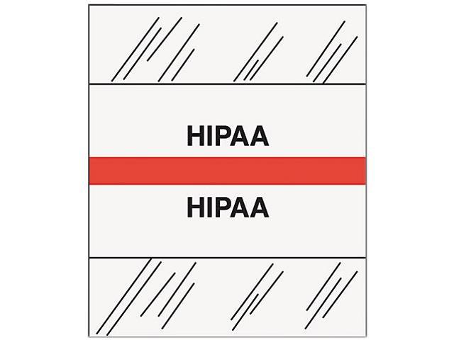 Tabbies 54546 Tabbies Medical Chart Divider Index Tabs, HIPPA, 1-1/4", White and red, 100
