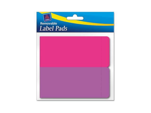 Avery 22021 Removable Label Pads, 2 x 4, Assorted, 80/Pack