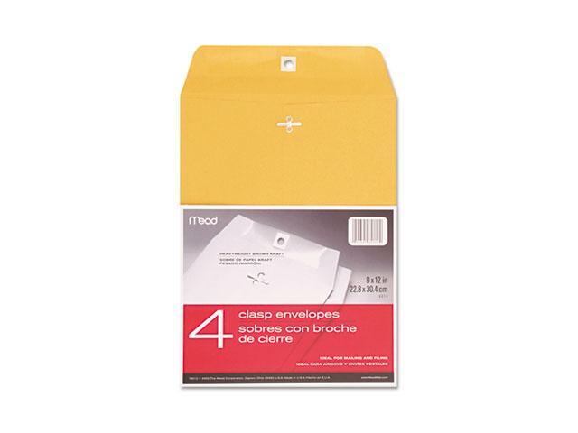 Mead 76012 Clasp Envelope, 9 x 12, 24lb, Kraft, 4/Pack - Newegg.com