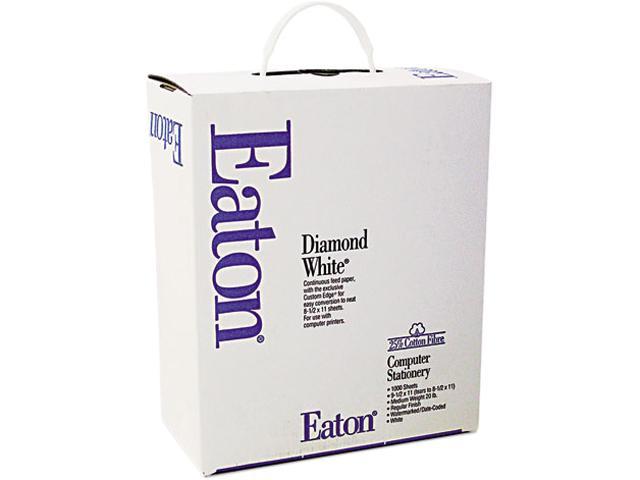 Eaton 35-520-10 25% Cotton Continuous Paper, White, 20lb, 9-1/2 x 11, Perforated, 100 Sheets