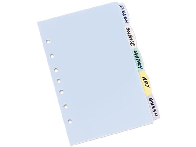 Photo 1 of Avery Write-On Standard Tab Plastic Dividers 5-Tab 5 1/2 x 8 1/2