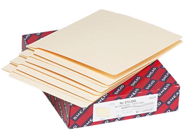 Photo 1 of Smead Heavyweight Folders, Straight Two-Ply End Tab, Letter, Manila, 50/Box