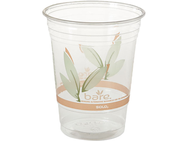 SOLO Cup Company RTP16J9036PK Bare RPET Cold Cups, Clear w/Leaf Design ...