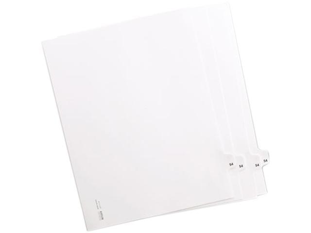 Kleer-Fax 82254 80000 Series Legal Index Dividers, Side Tab, Printed ...