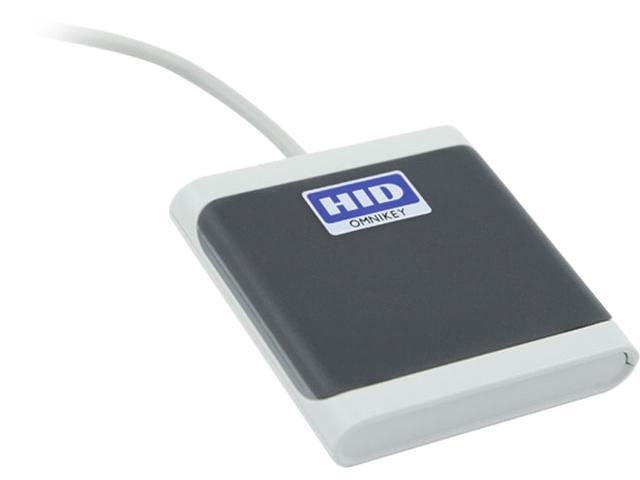 HID R50250001-GR Omnikey 5025CL Contactless 125KHz Reader, Full CCID Compatibility, for PC, Thin & Zero Client Log-in - Gray