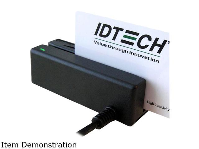 ID TECH IDMB-335112B MiniMag II Card Reader (Black) – USB HID, Track 1, 2