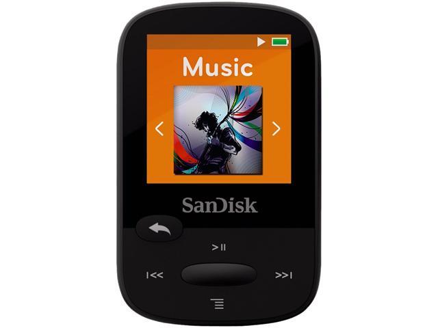 SanDisk Clip Sport 1.44" 8GB MP3 Player - Black - SDMX24-008G-G46K