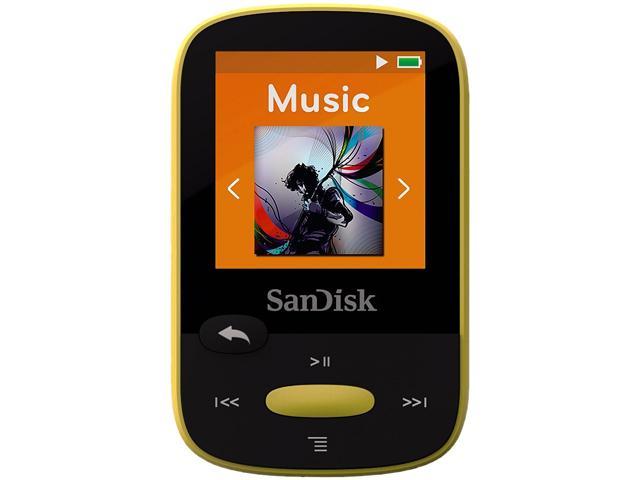 SanDisk Clip Sport 1.44" 4GB MP3 Player - Yellow - SDMX24-004G-G46Y