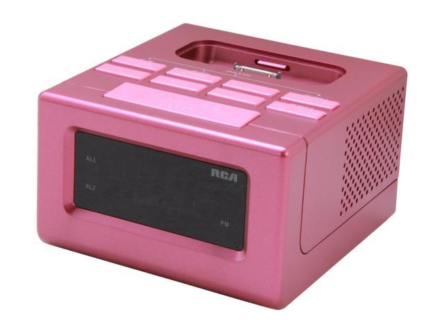 Rca Clock Radio Docking Station Pink For Iphone And Ipod Rc130ipk