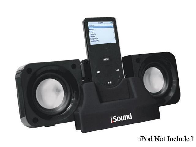 i.Sound i.Sound 2X Plus High Quality Black Portable Speaker System for iPod and iPod nano