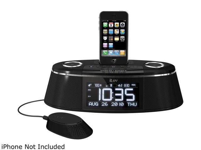iLuv IMM178 Vibe Plus - Dual Alarm Clock w/Bed Speaker Shaker for IPhone&IPod