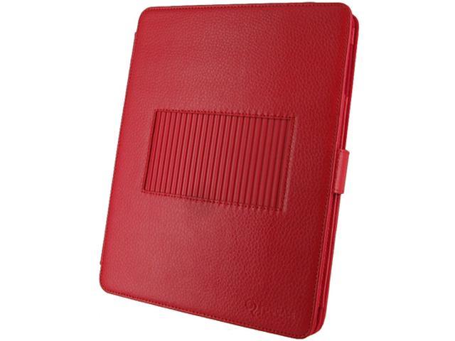 roocase Red Leather Case for Apple iPad 2 And The New Apple iPad /RC-IPD2CON-RD