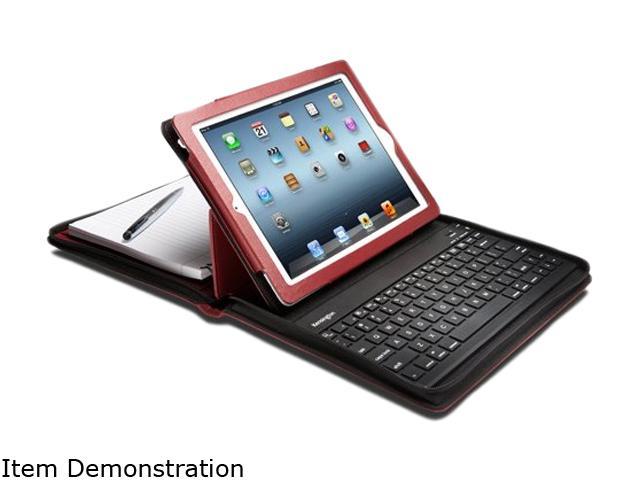 Kensington Red KeyFolio Executive Zipper Folio with Bluetooth Keyboard for New iPad Model K39740US