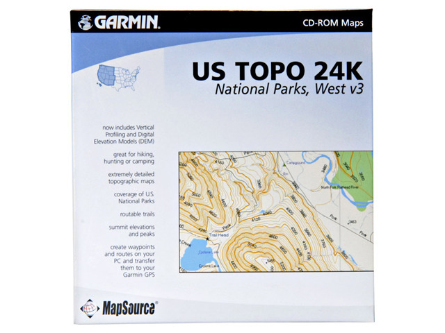 GARMIN MapSource US TOPO 24K National Parks, West - Newegg.com