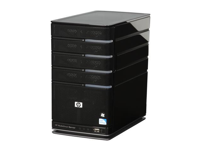 HP MediaSmart EX495, Windows Home Server w/ Intel Pentium Dual Core 2.5 Ghz 64-bit 2GB DDR2 1.5TB HDD installed (three open bay), 4 USB & 1 eSATA expansion ports , Mac Compatible, TiVO support