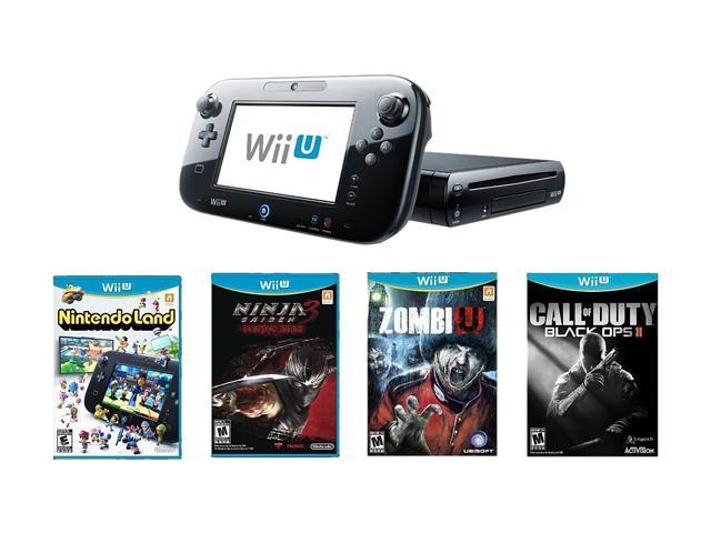 Nintendo Wii U 32gb Bundle W Ninja Gaiden 3 Wii U Call Of Duty Black Ops 2 And Zombi U Black Newegg Com