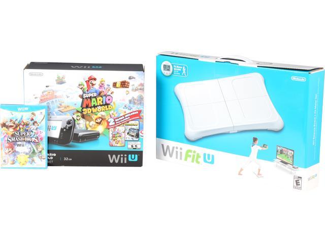 Nintendo Wii U Super Mario 3D world, Nintendoland, Super Smash Bros and Wii Fit U Bundle
