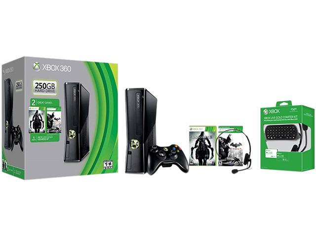 Microsoft Xbox 360 Bundle 250 GB Hard Drive Black