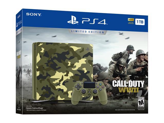 Sony PlayStation 4 Slim Call of Duty: WWII Limited Edition 1TB Green  Camouflage Console for sale online