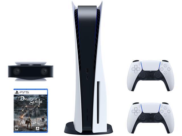 PS5 Bundle - Includes Playstation 5 Console, Additional DualSense Controller, Demon's Souls, and HD Camera for PS5