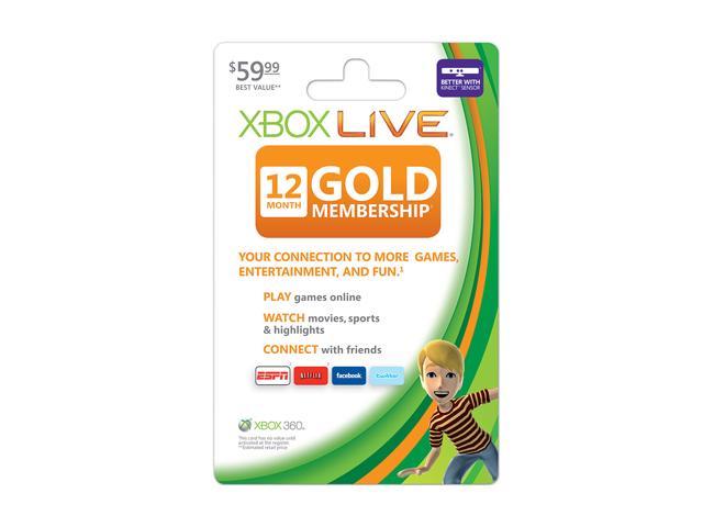 Microsoft XBOX 360 Live 12 Month Gold Card