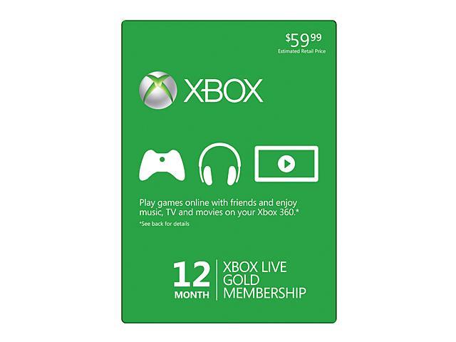 Microsoft Xbox LIVE 12 Month Gold Membership Card