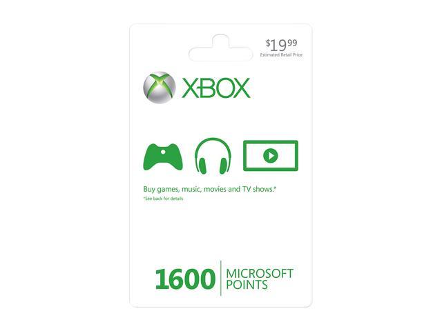 Microsoft Xbox LIVE 1600 Microsoft Points - Newegg.com