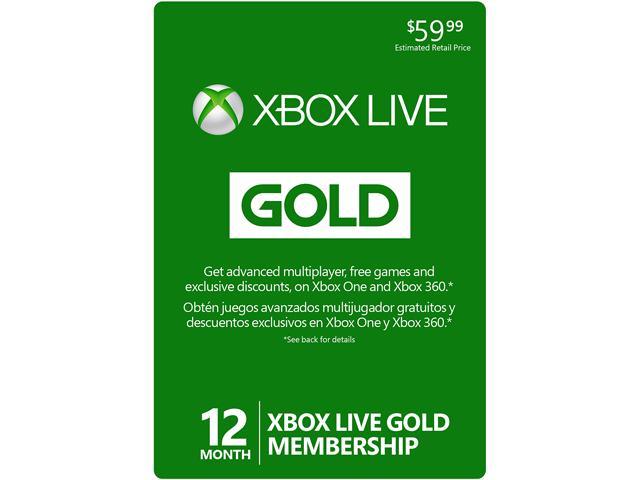 microsoft xbox live gold membership 12 month subscription