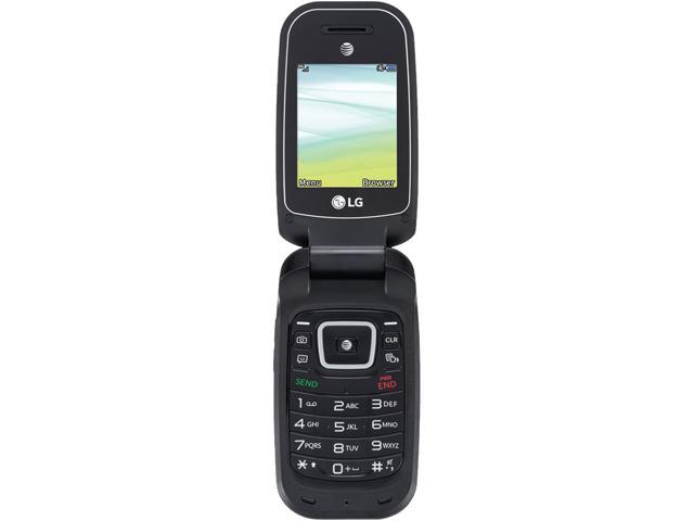 LG B470 AT&T GoPhone Prepaid Basic Flip Phone - Black - Newegg.com