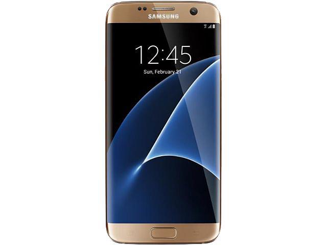 Samsung Galaxy S7 Edge Dual SIM Unlocked Smart Phone, Dual Edge 5.5" AMOLED Display, Gold Color, 32GB Storage 4GB RAM International Version - No Warranty