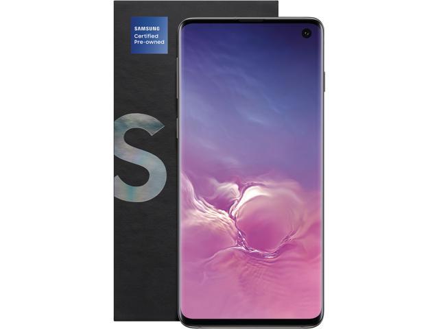 Samsung Galaxy S10 SM5G973UZKAXAA 4G LTE Certified Pre-Owned Unlocked Phone with 12 Month U.S. Warranty 6.1" Black 128GB 8GB RAM