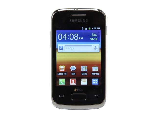 Samsung Galaxy Y Duos GT-S6102B Unlocked Dual SIM Cell Phone 3.14" Black 160 MB user available, 512 MB ROM, 290 MB RAM