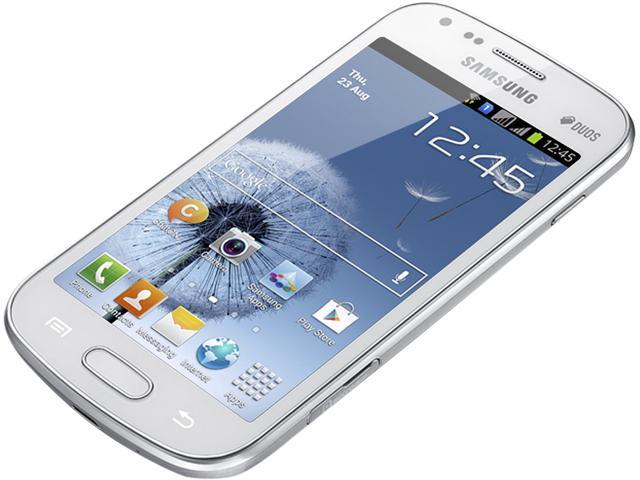 Samsung Galaxy S Duos S7562 3G Unlocked Dual SIM Cell Phone 4.0" White 4 GB (1.8 GB user available) 768MB RAM