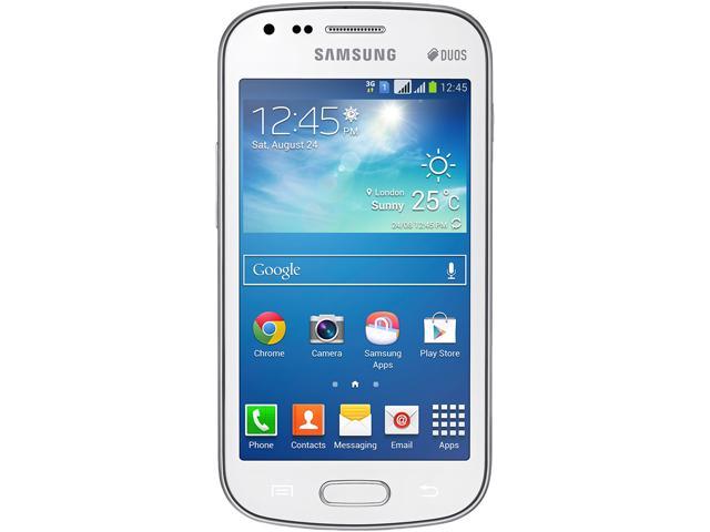 Samsung Galaxy S DUOS 2 S7582 Unlocked GSM Dual-SIM Android Phone 4.0" White 4 GB (1.8 GB user available), 768 MB RAM