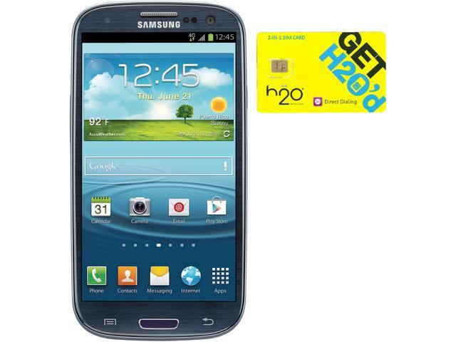 Samsung Galaxy S III I747 Blue 16GB 4G LTE Android Phone + H2O $40 SIM Card