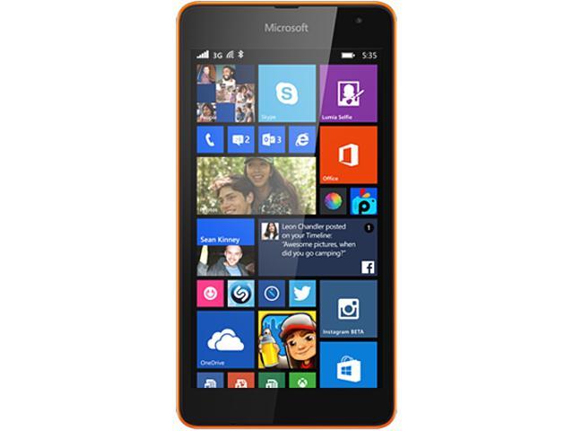 Microsoft Lumia 535 Dual SIM Unlocked Cell Phone 5" Orange 8 GB, 1 GB RAM