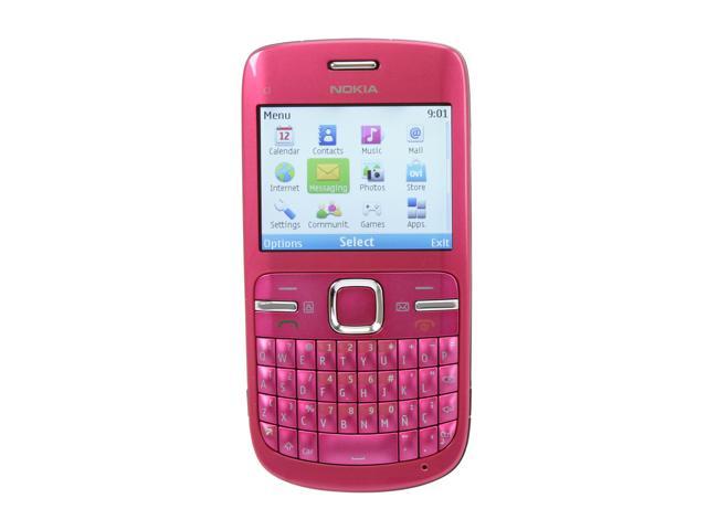 Nokia C3-00 Pink Unlocked GSM Smart Phone w/ Full QWERTY Keyboard / Wi-Fi (C3-00)