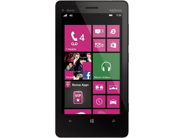 Nokia Lumia 810 8GB Unlocked Cell Phone 4.3" Black 8 GB, 1 GB RAM