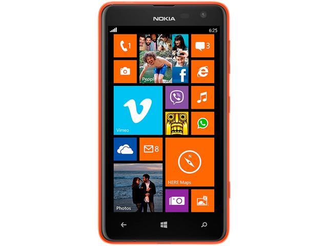 Nokia Lumia 625.1 Unlocked Cell Phone 4.7" Orange 8 GB, 512 MB RAM