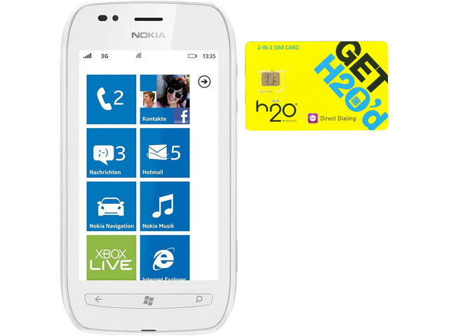 Windows Os Cell Phone Nokia Lumia 710 White Windows 7.5 OS Cell Phone + H2O $40 SIM Card ...