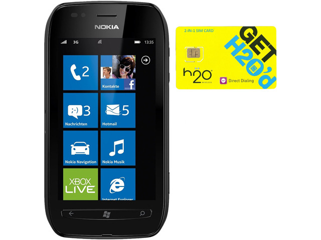 Windows Os Cell Phone Nokia Lumia 710 Black Windows 7.5 OS Cell Phone + H2O $60 SIM Card ...